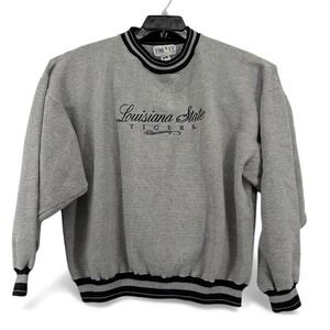Vtg 90s LSU Tigers Reverse Weave Sweatshirt XL Time Out Made in Israel